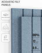 Fluxynara 48" x 36" Large Felt Bulletin Board, Dusty Blue