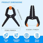40 Pack Clamps for Woodworking Spring Clamp Plastic 3.5in Clips Heavy Duty for Backdrop Clips Tarp Holder Photography Backdrops Clip for Crafts Orange Head with Black - size: Orange Head with Black-40PCS