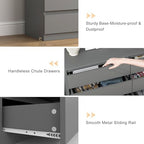Vibe & Dine 8 Drawer Double Dresser, Modern Chest of Drawers with Wide Storage for Closet, Bedroom, Living Room, Grey