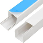 Cable Trunking Raceway Kit, 32.8ft Cord Hider for Wall, 0.8 x 0.4 Inch PVC Wire Covers, Self-Adhesive Cable Management Channel for Home and Office, White