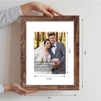 Hongkee 9x12 Picture Frame Set of 4, Made of Glass and Rustic Brown Wooden Frame - Display Picture 6x8 with Mat or 9 x 12 Without Mat, 9 by 12 Photo for Wall or Tabletop