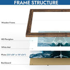 Hongkee 22x28 Frame Set of 4, 22 x 28 Rustic Brown Wood Style(Mat 18x24)