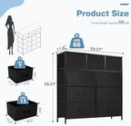 DUMOS Dresser for Bedroom, Storage Organizer with 9 Drawers