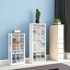 Hzuaneri Shoe Storage Cabinet, 36 Pairs Free Standing Closet Organizer, 9 inch Widened Cell Wood Shoe Organizer, 12 Tiers Vertical Space Saving Shoe Rack for Entryway, Cloakroom, White SR20703X