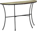 Solid Reclaimed Wood Side Table, Mixed Color Finish, 15.7x43.3x30.3 Inch Console