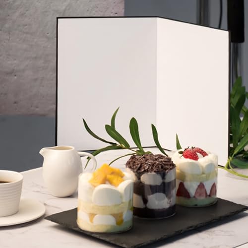 Foldable Photography Reflective Board Cardboard, Portable Light Diffuser Panel for Still Life and Product Photo Shooting, A3 Size with Black White Gold Surfaces for Studio Lighting