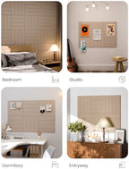 Fluxynara 36" x 24" Large Felt Bulletin Board, Taupe
