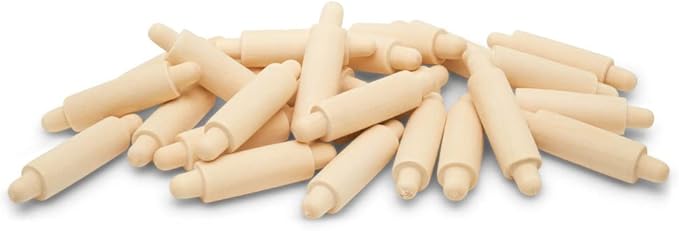 Wooden Mini Rolling Pin, 1-1/2 inches, Pack of 100, Perfect for Scrapbook Projects, Miniatures, Party Decor, and Crafts, by Woodpeckers