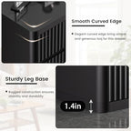 Standifurno Black 8 Drawers Dresser for Bedroom, 48" Wide Wooden Tall Chest of Drawers with Curved Modern Profile Design, Fluted Dresser TV Stand, Wood Closet Clothes Storage Drawer Organizer