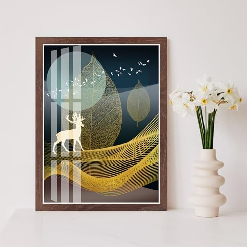 puthiac 18x24 Solid Oak Wood Picture Frame, Walnut, 1 Pack