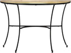 Solid Reclaimed Wood Side Table, Mixed Color Finish, 15.7x43.3x30.3 Inch Console