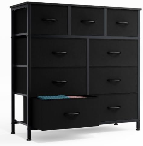 DUMOS Dresser for Bedroom, Storage Organizer with 9 Drawers