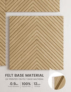 Fluxynara 6-Pack Large Felt Bulletin Board, Natural Oak Pyramid