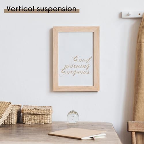 puthiac 5x7 Solid Oak Wood Picture Frames, Natural Oak, 3 Pack