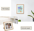 puthiac 8x10 Solid Oak Wood Picture Frame with 6x8 Mat, Natural Oak, 1 Pack