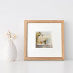 8x8 Picture Frame, Solid Oak Wood 8x8 photo Frame with Mat to 4x4