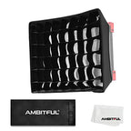 AMBITFUL LED Video Light Diffuser Honeycomb Grid Softbox Panel Light Softbox + Honeycomb Grid for LED Panel Light (35.5X 29.5cm/14''x11.6'')