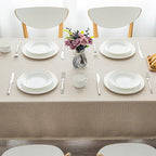 GLORY SEASON Textured Tablecloth Linen-Look Rustic Burlap Style Washable Solid Heavy Weight Lace Trim Rectangle Fabric Table Cloth,Table Cover for Kitchen Dinning Tabletop Decoration55x70 in Beige - size: 70" x 55" (Rectangular)