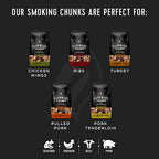 Fire & Flavor Apple Wood Chunks for Smoking and Grilling - All-Natural, Long-Lasting with a Mildly Sweet Flavor - Large Chunk Wood Chips for Smokers,Green 4 Pounds