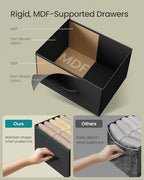SONGMICS Dresser for Bedroom, Tall Dresser with 5 Fabric Drawers