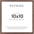 puthiac 10x10 Solid Oak Wood Picture Frame, Walnut, 1 Pack