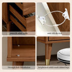 Chrangmay 6 Drawer Dresser,47" Wide Mid Century Chest of Drawers,Wooden Bedroom Drawer Dresser with 6 Storage Drawers for Bedroom,Living Room,with Anti-Tipping Device,Walnut.HT