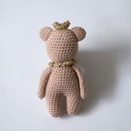 Zeroest Newborn Photography Outfits Boy Girl Bear Props Baby Photoshoot Crochet Bonnet Stuffed Animals for Newborn Photo - color: Light Camel