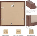 puthiac 10x10 Solid Oak Wood Picture Frame, Walnut, 1 Pack