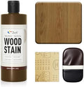 DWIL Water Based Wood Stain - Multiple Finishes, Fast Drying, Indoor and Outdoor Furniture, Wood Paneling, Cabinets and More, Low Odor ＆ Non-Toxic (8.5oz Natural Oak)-with Tools