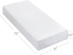 Cot Sheets 31" x 75"(2 Pack), Cot Fitted Sheet Ultra Soft and Breathable Snug Fit for Narrow Twin Mattress/Camp Bunk Beds/RVs Bunk/Guest Beds/Army Cots/Trifold Mattress Grey and White, Cover Only