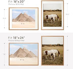 18x24 Poster Frame, 18x24 Solid Oak Picture Frames Matted to 16x20