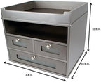Victor Wood Tidy Tower Desktop Organizer, Classic Silver (S5500)