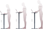 TopJob ANYDESK FOLD Mobile Standing Desk, Portable with Lockable Wheels, Foldable Stand Desk, Rolling Computer Workstations, Used for Home, Couch Side Table, Bedside Table in Bed Room Kitchen