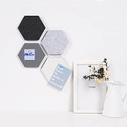 LAJAR 8 Pcs Hexagon Felt Bulletin Board Tiles, Self Adhesive Felt Pin Board Wall Tiles for Photos, Pictures, Memos (Gray) - color: Gray