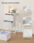 SONGMICS Dresser for Bedroom, Small Dresser with 3 Fabric Drawers