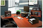 Victor Wood Midnight Black Collection, Tidy Tower Desktop Organizer, Black, (5500-5)