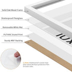 puthiac 10x14 Solid Oak Wood Picture Frame, White, 1 Pack