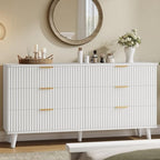 Modern Dressers and Nightstands Set 4-Piece, 2 Nightstands + 5 + 6-Drawers