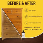 DWIL Water Based Wood Stain - Multiple Finishes, Fast Drying, Indoor and Outdoor Furniture, Wood Paneling, Cabinets and More, Low Odor ＆ Non-Toxic (8.5oz Rosewood)