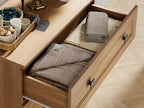 FENSULN Modern Drawer Dresser for Bedroom with 3 Drawers,Chest of Drawers with Organizer Storage for Bed Room,Livingroom Hallway Oak