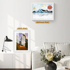 puthiac 13x19 Solid Oak Wood Picture Frame, White, 1 Pack
