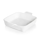 Sweejar Ceramic Baking Dish, Rectangular Small Baking Pan with Double Handles, 20 Oz for Cooking, Brownie, Kitchen, 6.5 x 4.9 x 1.8 Inches(Navy)