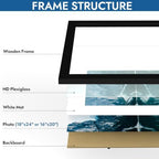 Hongkee 18x24 Frame Set of 4, 18 x 24 Black Wood Style(Mat 16x20)