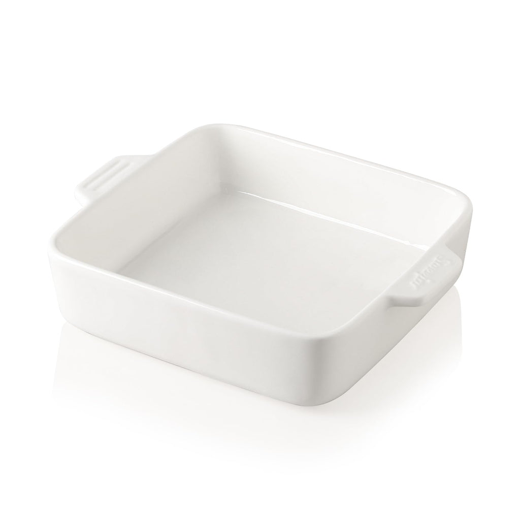 Sweejar Ceramic Baking Dish, Rectangular Small Baking Pan with Double Handles, 20 Oz for Cooking, Brownie, Kitchen, 6.5 x 4.9 x 1.8 Inches(Navy)
