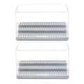 Acrylic Minifigure Display Case Stackable Action Figures Blocks Display Box, Clear Dustproof Display Case Box for Lego Lovers - color: Grey, size: Medium 2 Pack