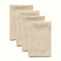 Solino Home Linen Cloth Napkins Set of 4-100% Pure Linen Champagne Beige Dinner Napkins 20 x 20 Inch for Spring, Summer - Athena, Handcrafted and Machine Washable - color: 02: Champagne Beige, size: 20" x 20" (Set of 4)