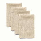Solino Home Linen Cloth Napkins Set of 4-100% Pure Linen Champagne Beige Dinner Napkins 20 x 20 Inch for Spring, Summer - Athena, Handcrafted and Machine Washable - color: 02: Champagne Beige, size: 20" x 20" (Set of 4)