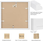 puthiac 12x12 Solid Oak Wood Picture Frames, White, 3 Pack