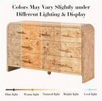 Curved Drawer Dresser for Bedroom with 7 Drawers, 54'' Wide Chest of Drawer