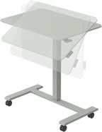 TopJob ANYDESK FOLD Mobile Standing Desk, Portable with Lockable Wheels, Foldable Stand Desk, Rolling Computer Workstations, Used for Home, Couch Side Table, Bedside Table in Bed Room Kitchen